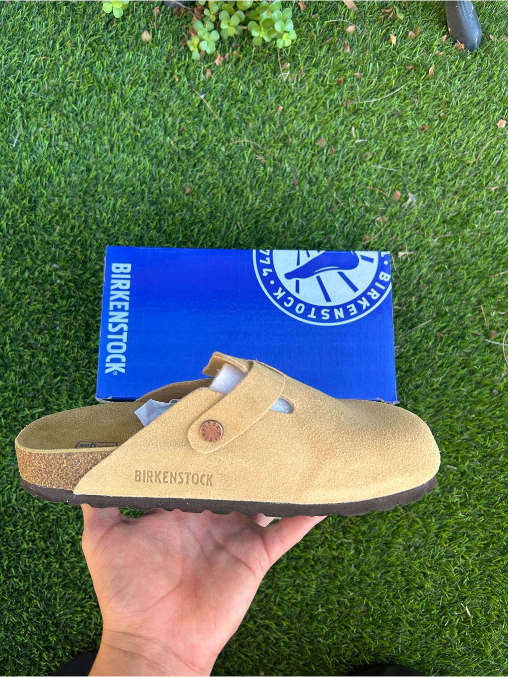 Birkenstock Suede Clog in Color Camel Size EU 37